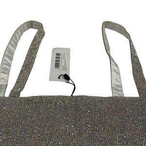 Silver Crystal-Embellished Camisole Top